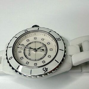 Chanel White Ceramic J12 WATCH, 33 MM